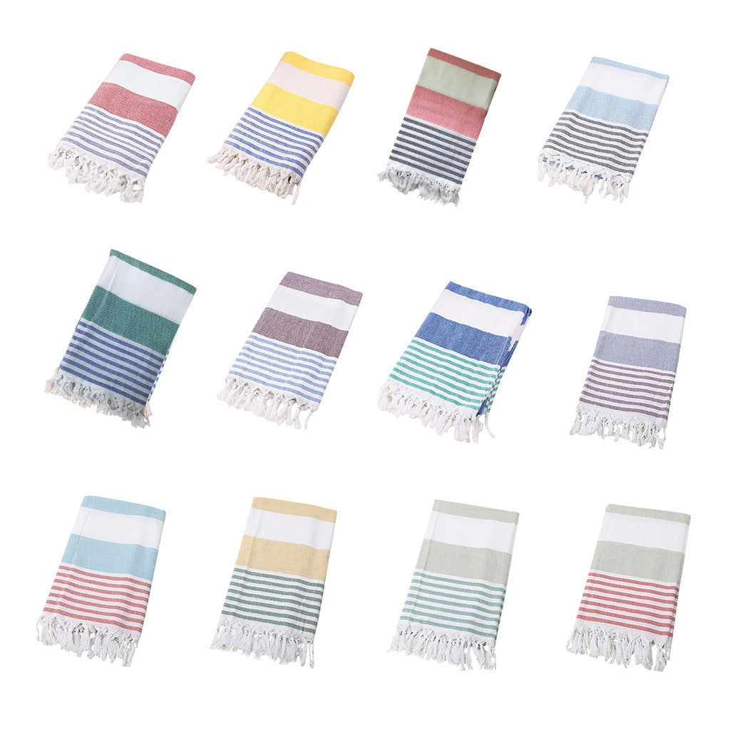 100% Turkish Fringed Towel | Sports Towel | Bath Towel | Beach Towel |