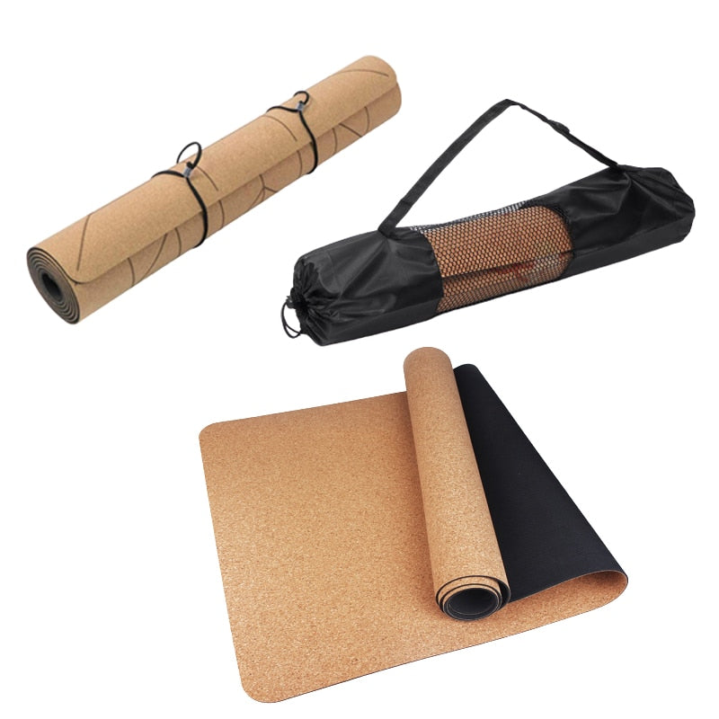 Natural Cork TPE Yoga Mat =