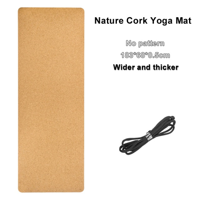 Natural Cork TPE Yoga Mat | Non Slip Yoga Mat | Exercise Mat |