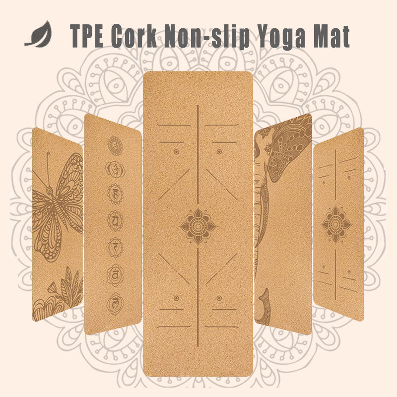 Natural Cork TPE Yoga Mats~