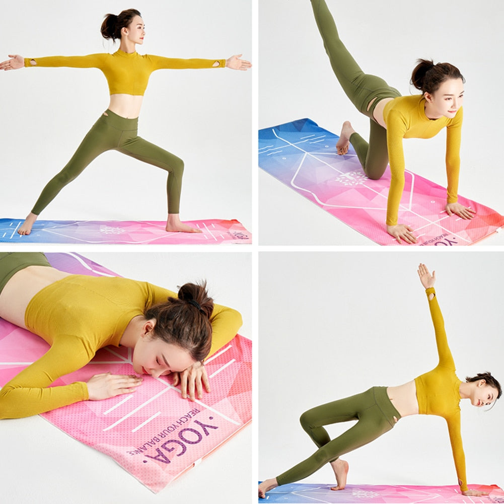 65x188cm Sports Yoga Towel Absorbent Non-Slip Yoga Mat =