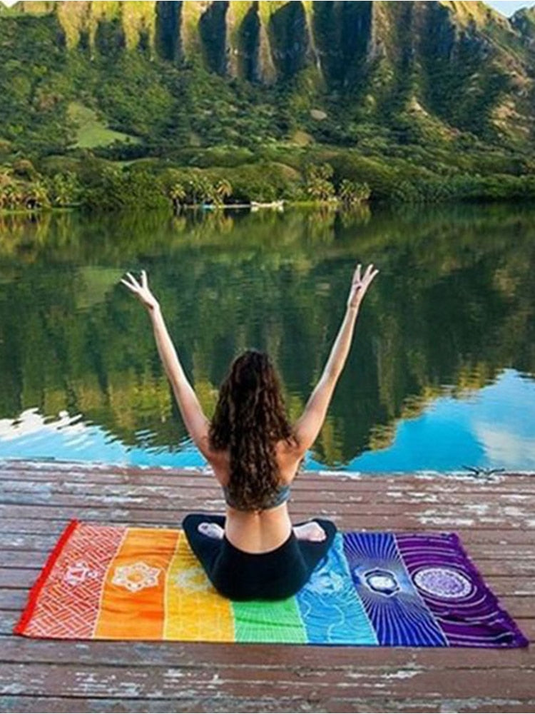 Bohemian Tapestry Yoga Mat | Gym Mats | Sports Mats | Yoga Towel |