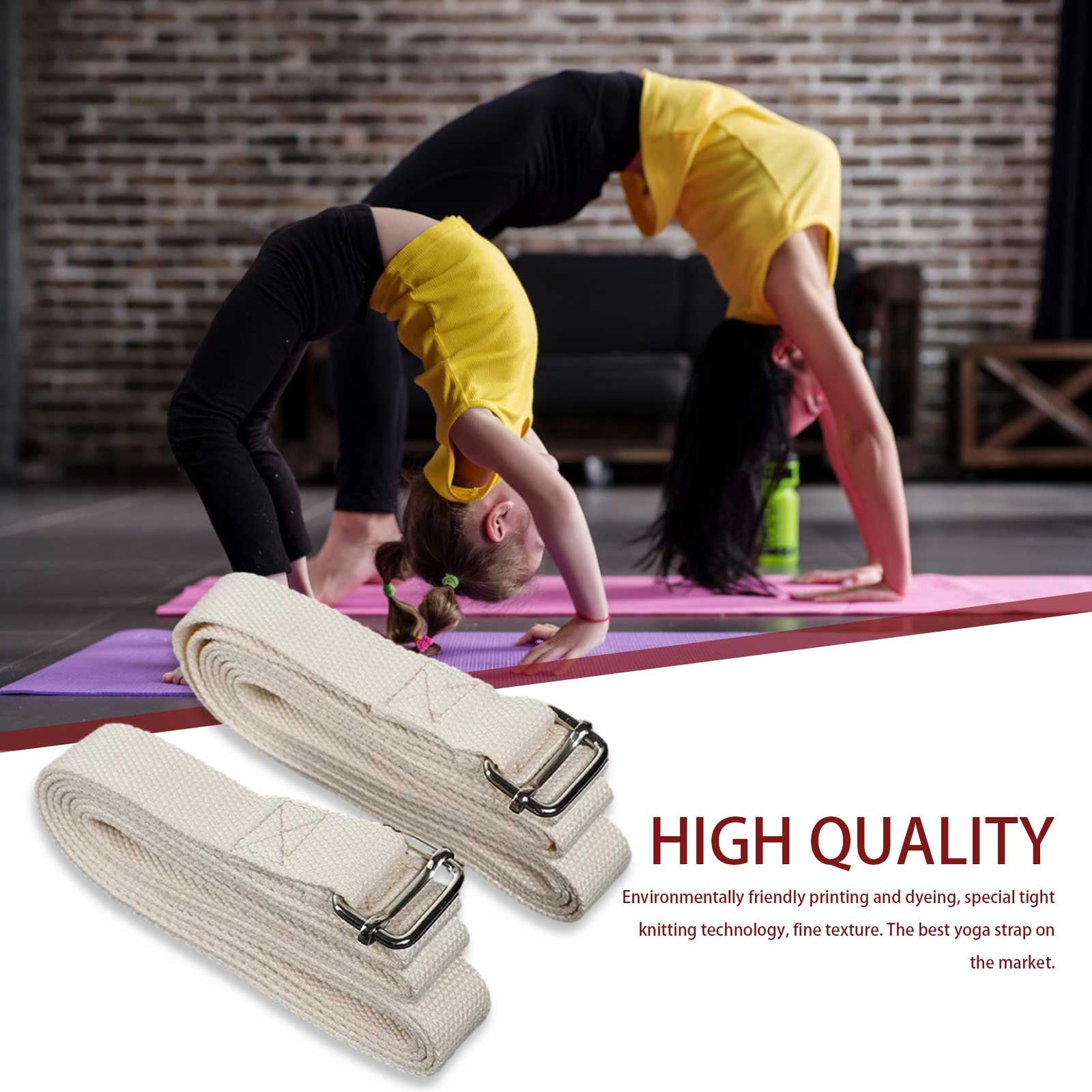 Yoga Strap Cotton material | Fitness Exercise Band | Stretching Strap