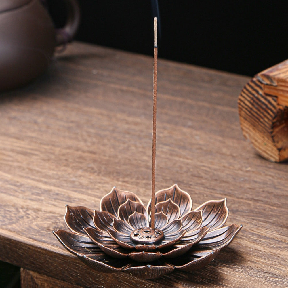 Bronze Lotus Incense Holders