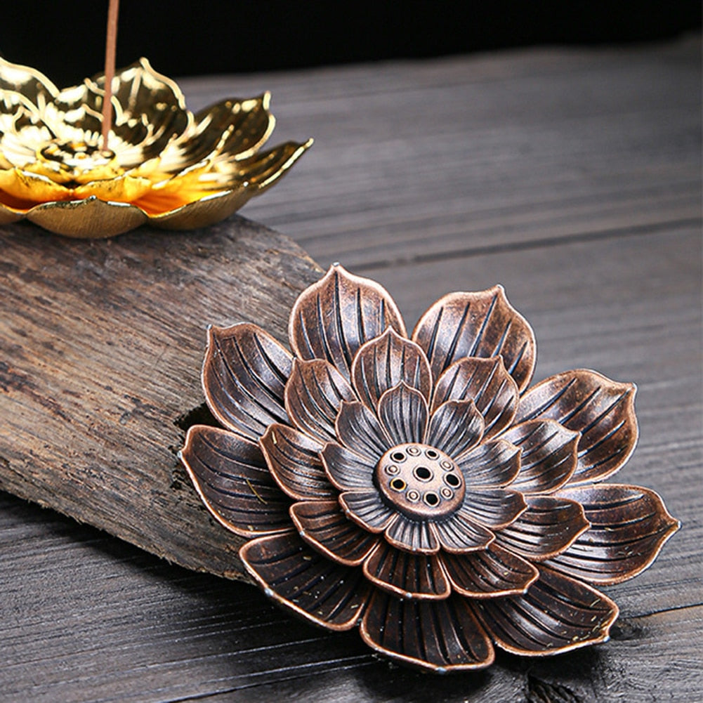 Bronze Lotus Incense Holders