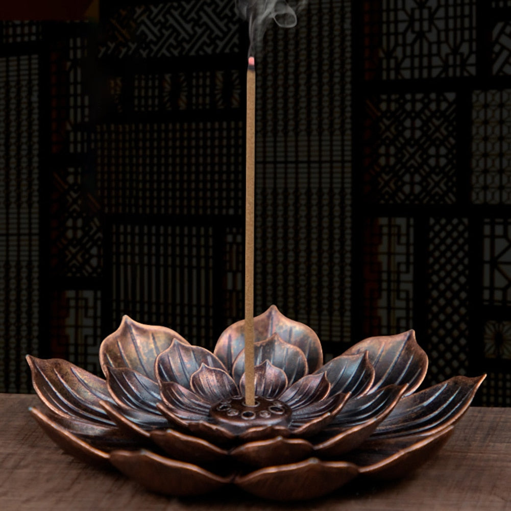 Bronze Lotus Incense Holders