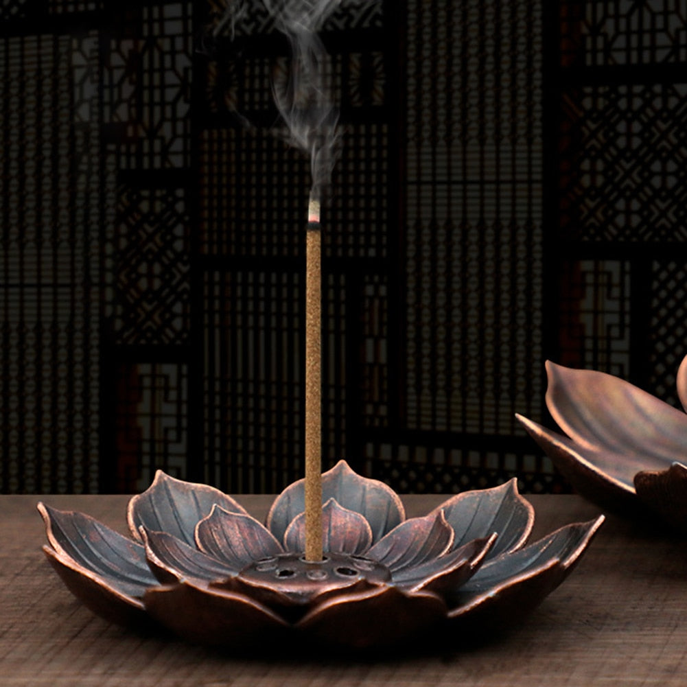 Bronze Lotus Incense Holders