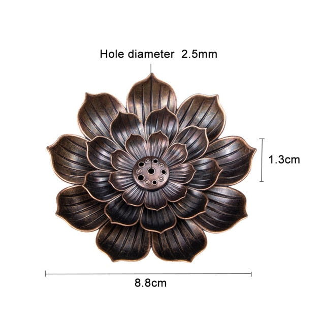 Bronze Lotus Incense Holders